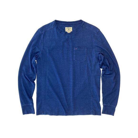Men's Blue Long Sleeve Tee - Picture 1 of 9